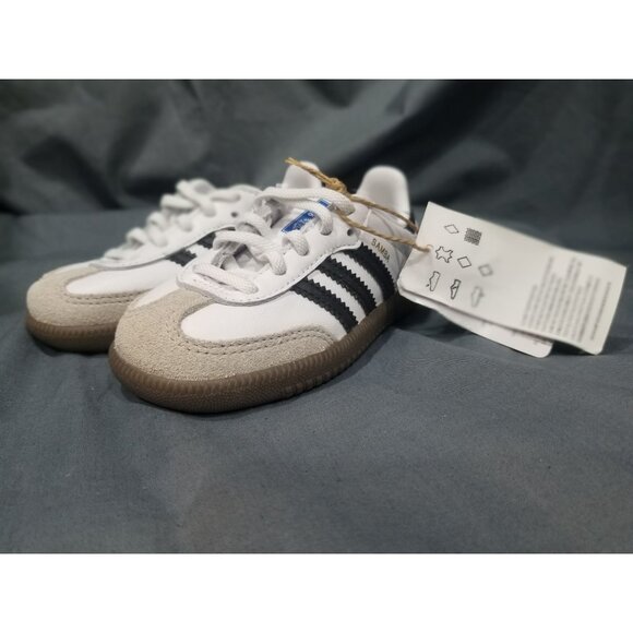 Adidas Samba OG EL I Sneakers White Black Size 9 Toddler NEW NO BOX! - Picture 7 of 10